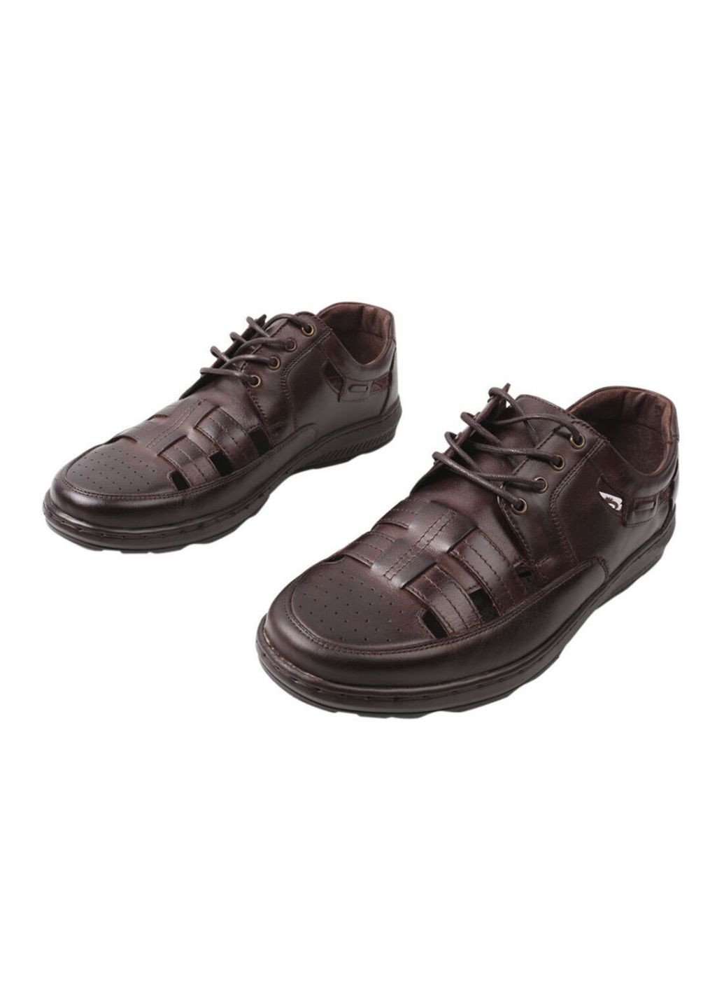 Коричневые туфли мужские из натуральной кожи, на низком ходу, на шнуровке, цвет кабир, Pan