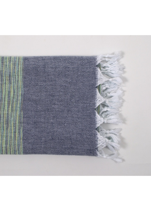 Barine полотенце pestemal - marble 90*160 green-indigo орнамент комбинированный производство - Турция