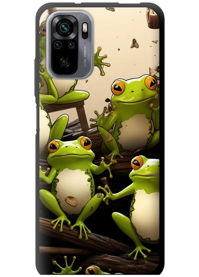 TPU черный чехол 'Жабки' для Endorphone Xiaomi Redmi Note 10S (266910644)