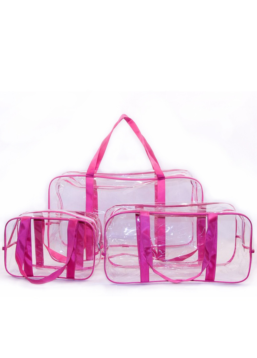 Набір із 3 прозорих сумок в пологовий будинок Joy рожевий EcoNova (270006855)