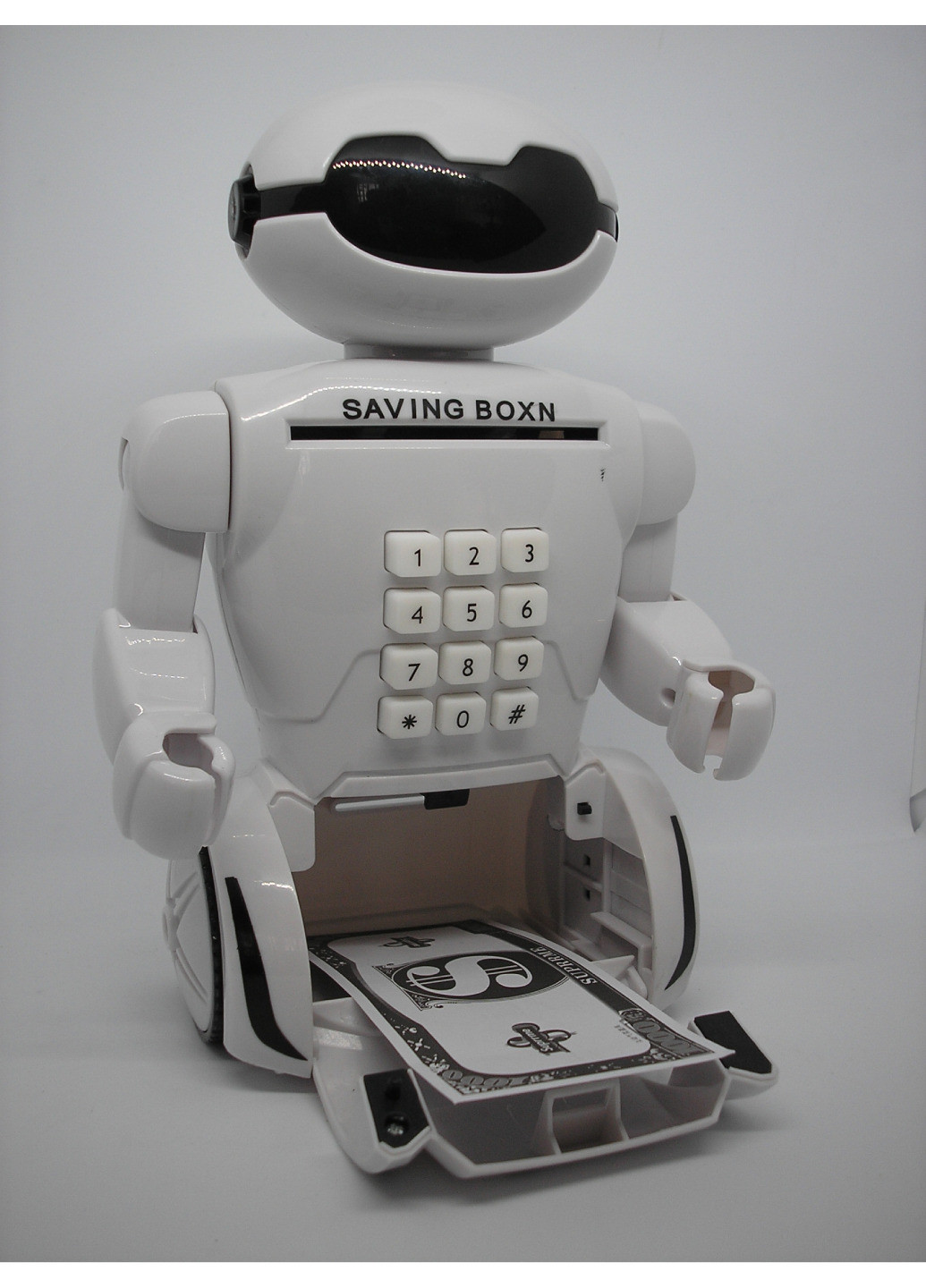 Сейф скарбничка робот електронна з кодовим замком та купюроприймачем на акумуляторах LED лампа No Brand (260356740)