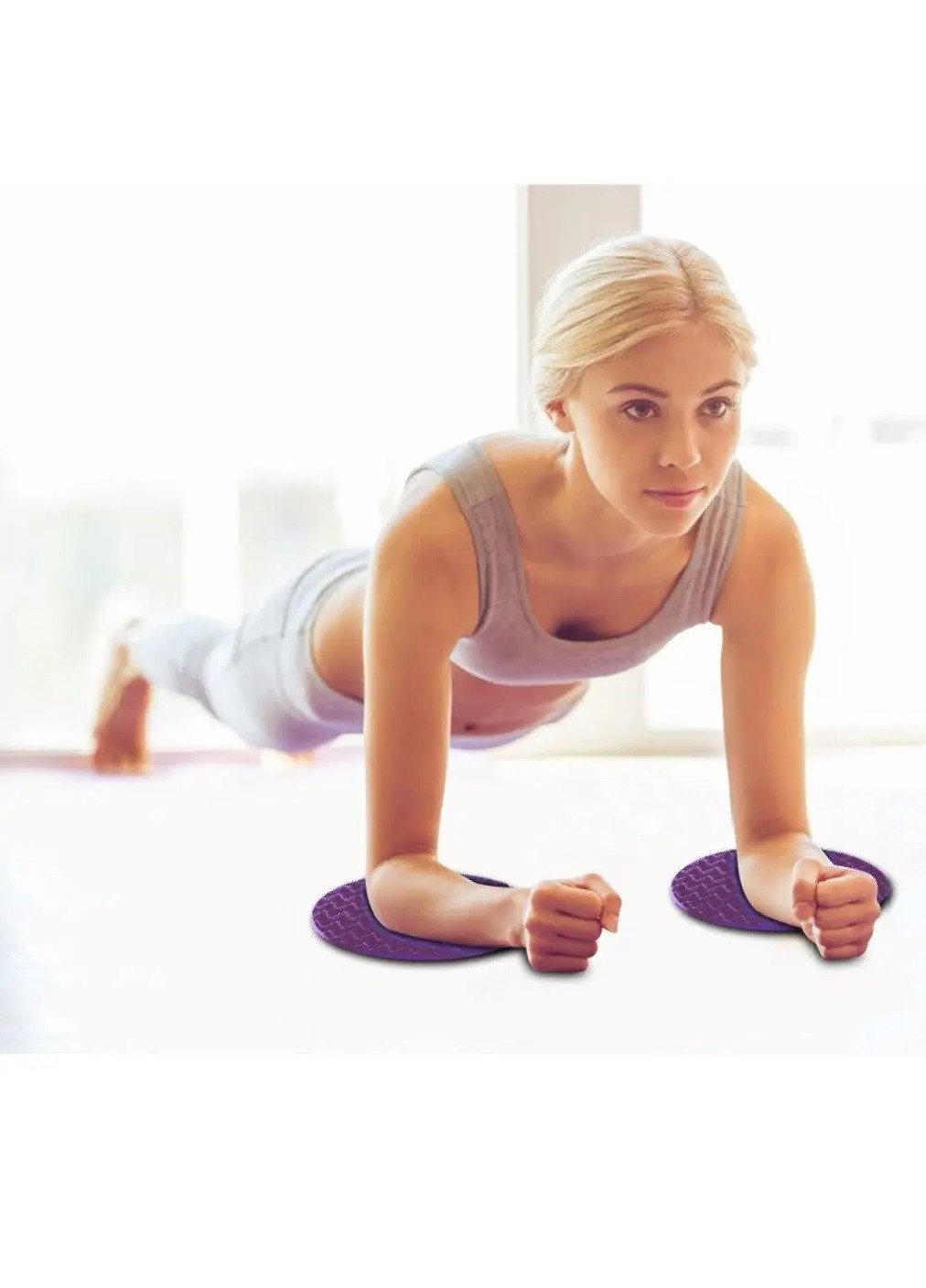 Набор ковриков под локти и колени для фитнеса йоги пилатеса нескользящие 2 шт 17,5х17,5х1,5 см (473879-Prob) Фиолетовые Unbranded (256704805)