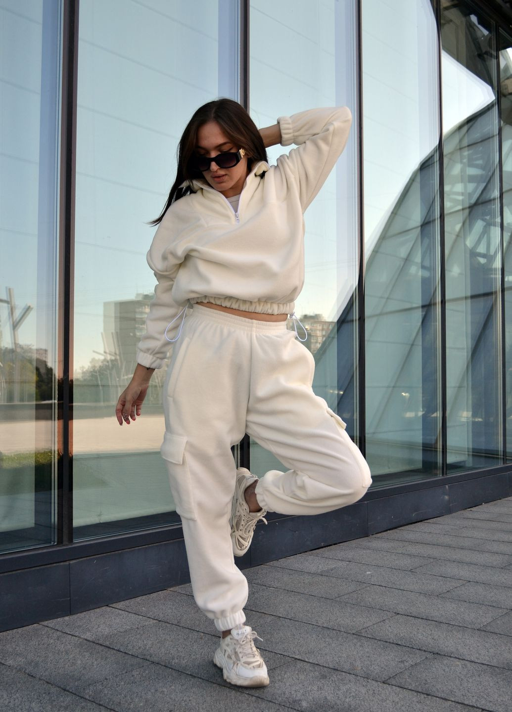 Женский спортивный костюм из поларфлиса No Brand (264209580)