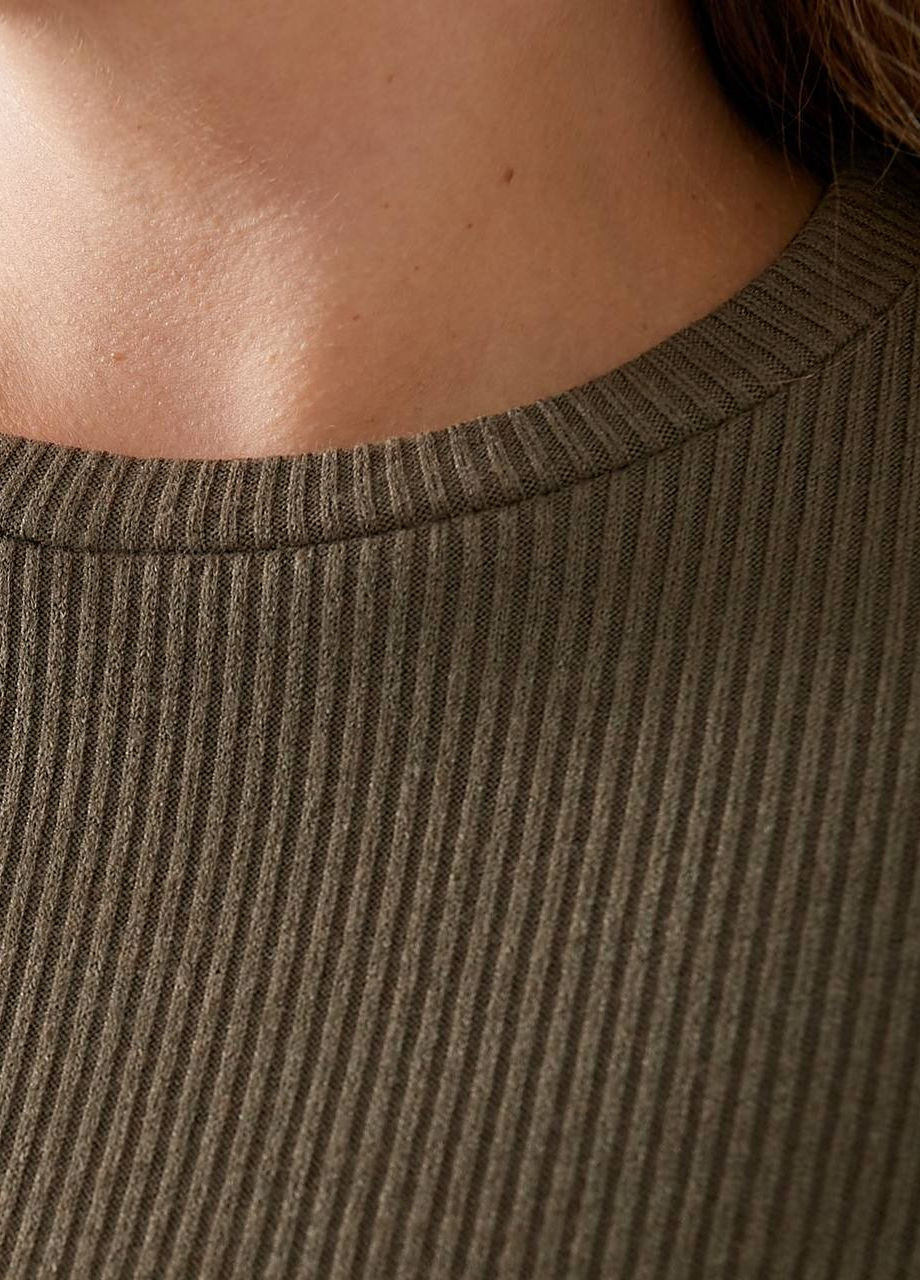 Оливковий женский свитер из ангор цвет оливковй р.48/50 448661 New Trend