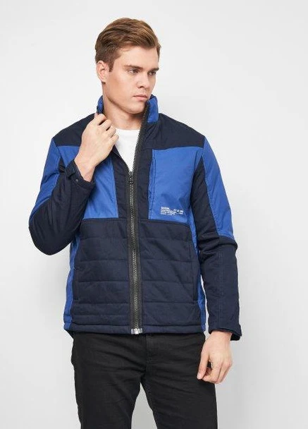 Комбинированная куртка легка,синій-темно-синій, JACK&JONES