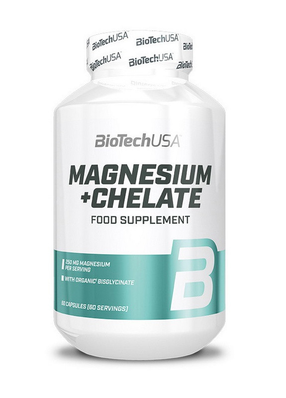 Магній Magnesium + Chelate 60 caps Biotech (258358528)