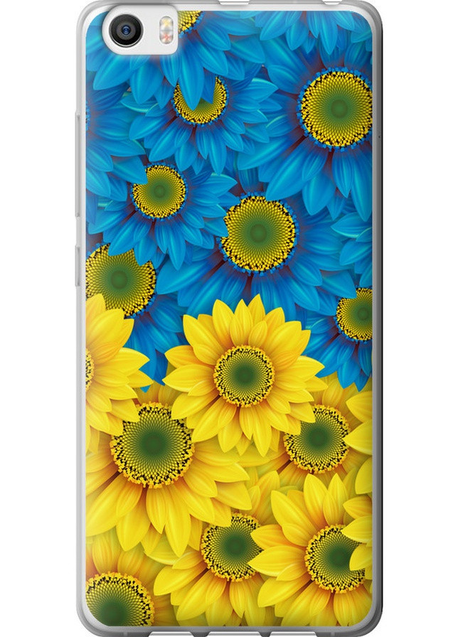 Силиконовый чехол 'Жёлто-голубые цветы' для Endorphone Xiaomi Mi5 (257833656)