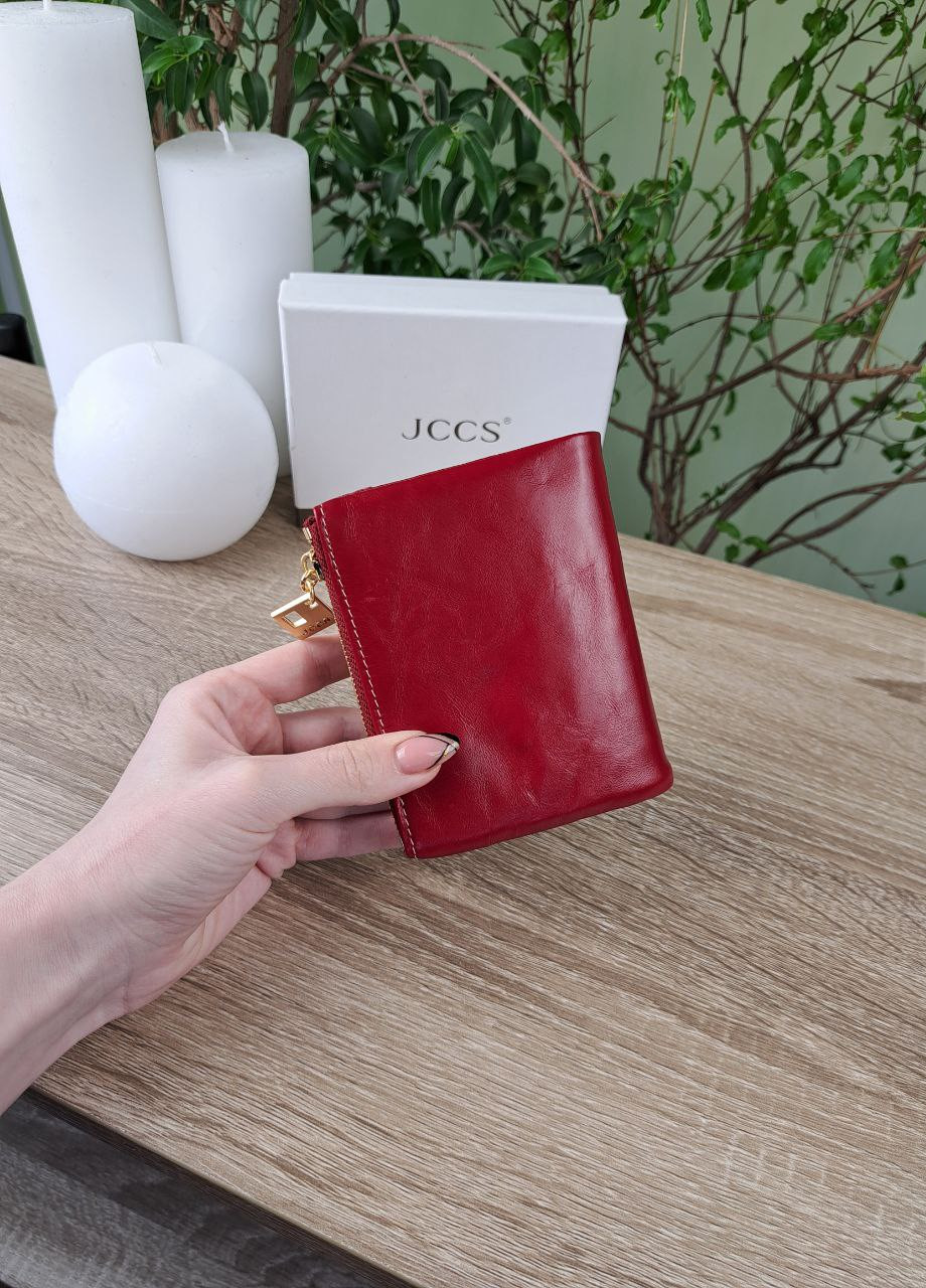 Жіночий гаманець маленького розміру з натуральної масляної шкіри Jccs (258725216)