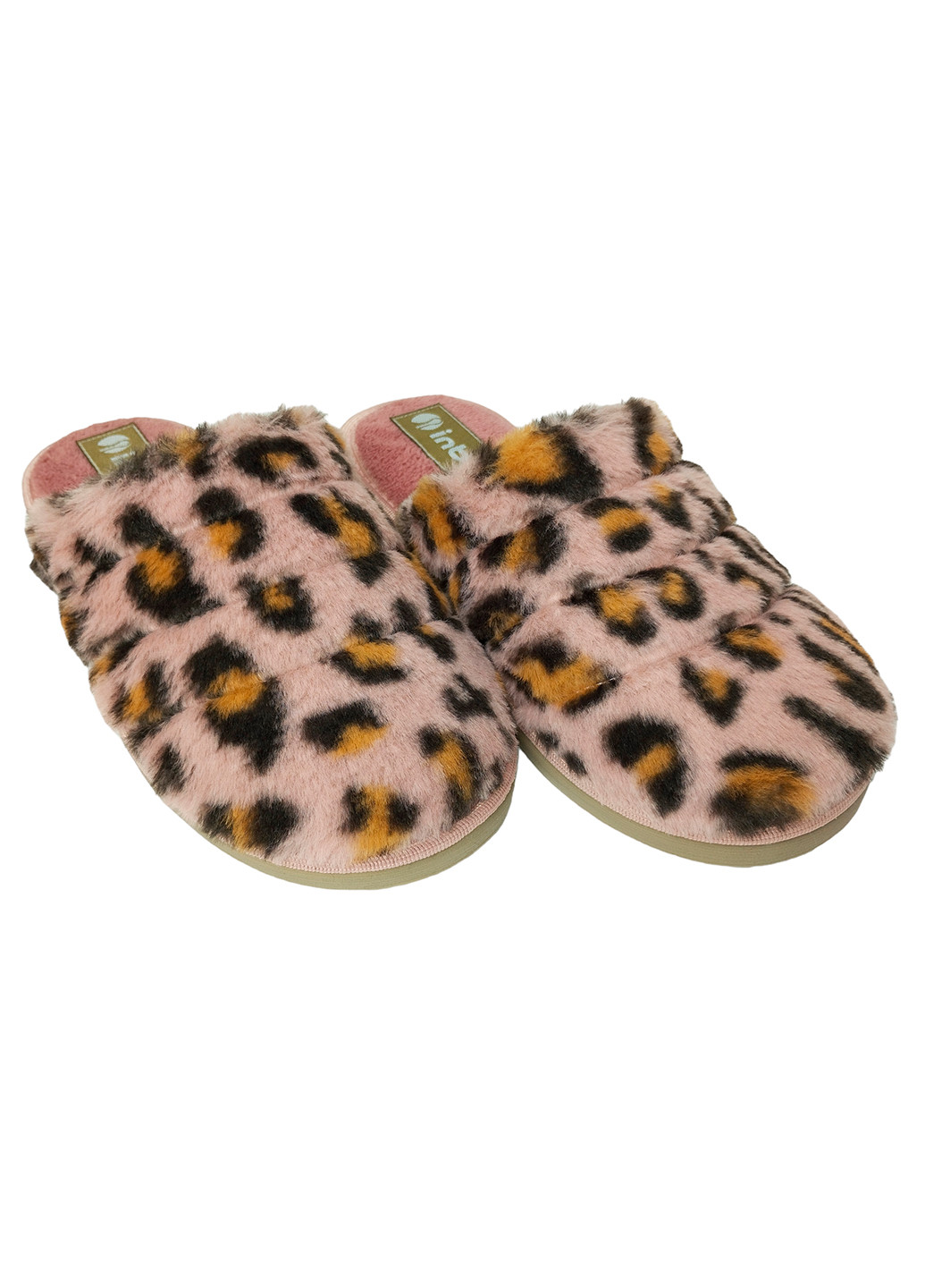 Жіночі хутряні тапочки леопард рожевий Inblu (263684391)