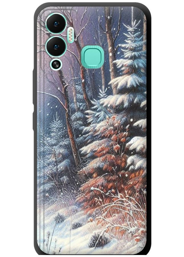 TPU чорний чохол 'Зимовий пейзаж' для Endorphone Infinix Hot 12 Play (275457366)