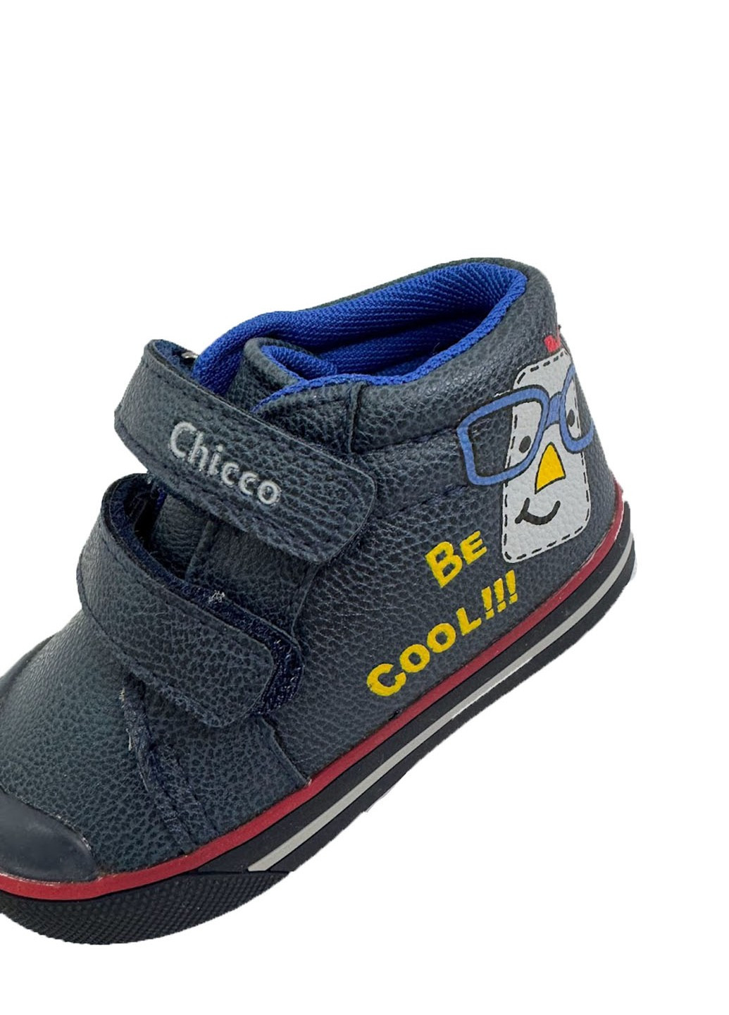 Темно-синие демисезонные ботинки на липучке Chicco