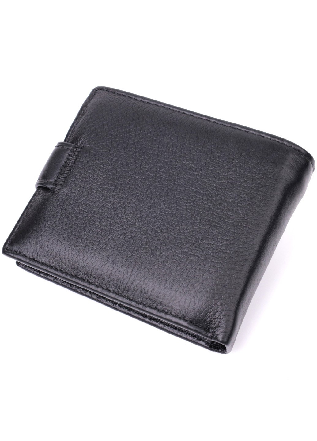 Якісний горизонтальний гаманець із натуральної шкіри 22455 Чорний st leather (277980518)