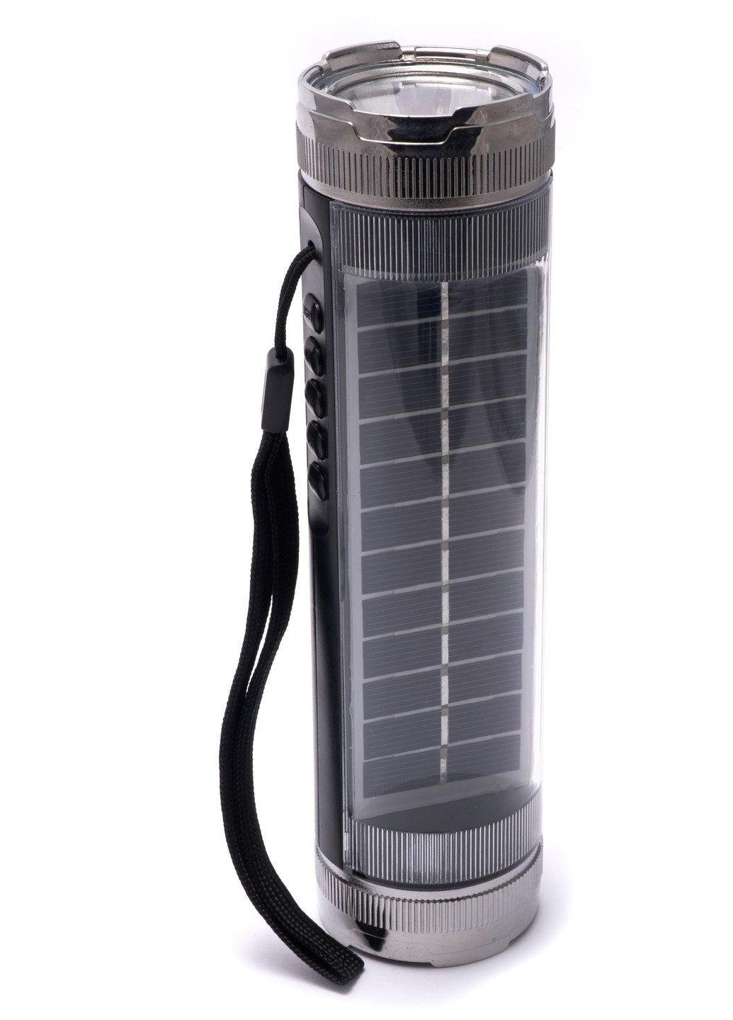 Фонарь аккумуляторный Bluetooth колонка с солнечной панелью, с FM радио 21*6 см RSDO серебро Led (257623819)