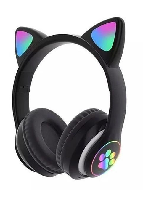 Беспроводные детские наушники с кошачьими ушками и подсветкой Cat Ear STN-28 черные No Brand (277815370)