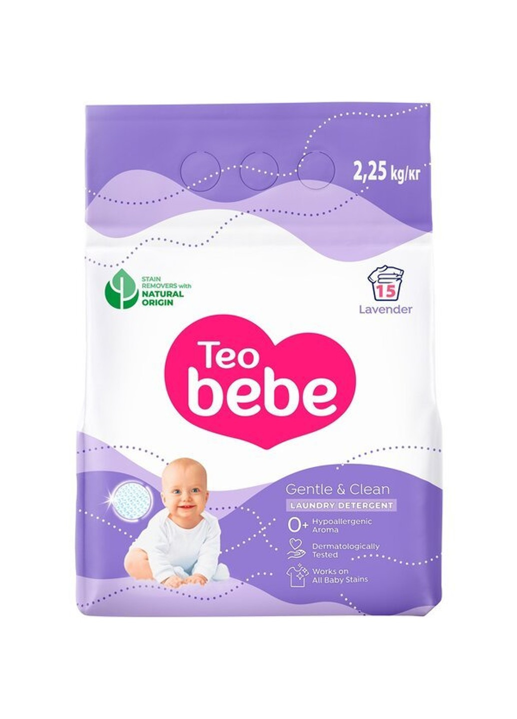 Стиральный порошок Gentle & Clean Lavender 2.25 кг Teo Bebe (269254559)