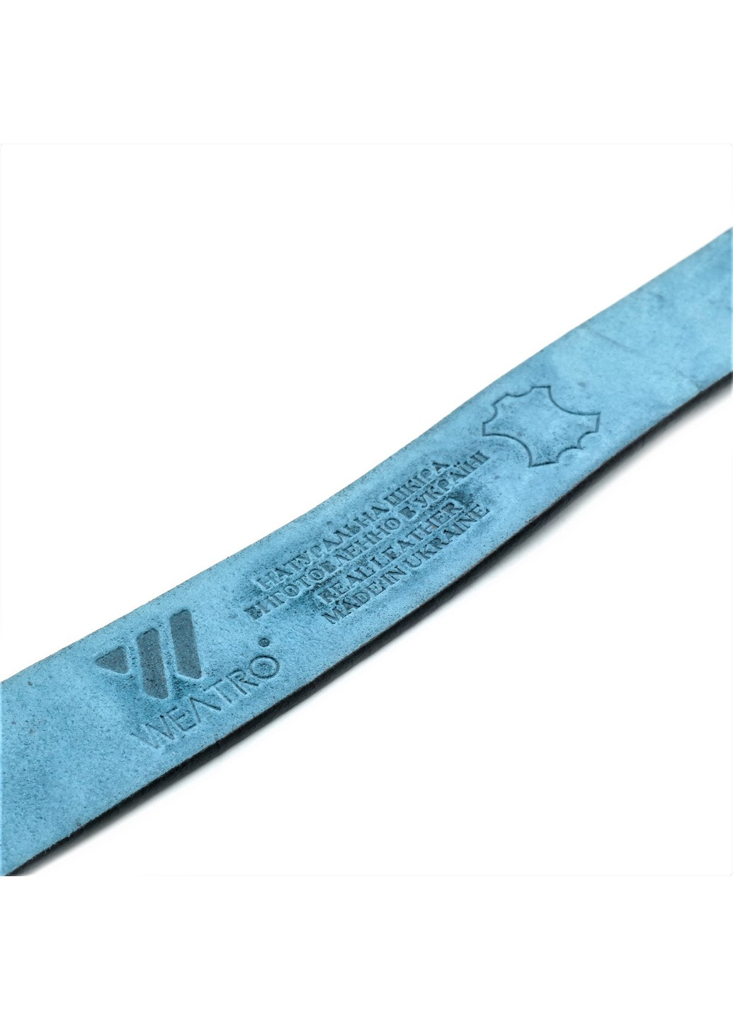 Кожаный мужской ремень Цвет Синий m-kozh38-wtrua-002 Weatro (272596175)