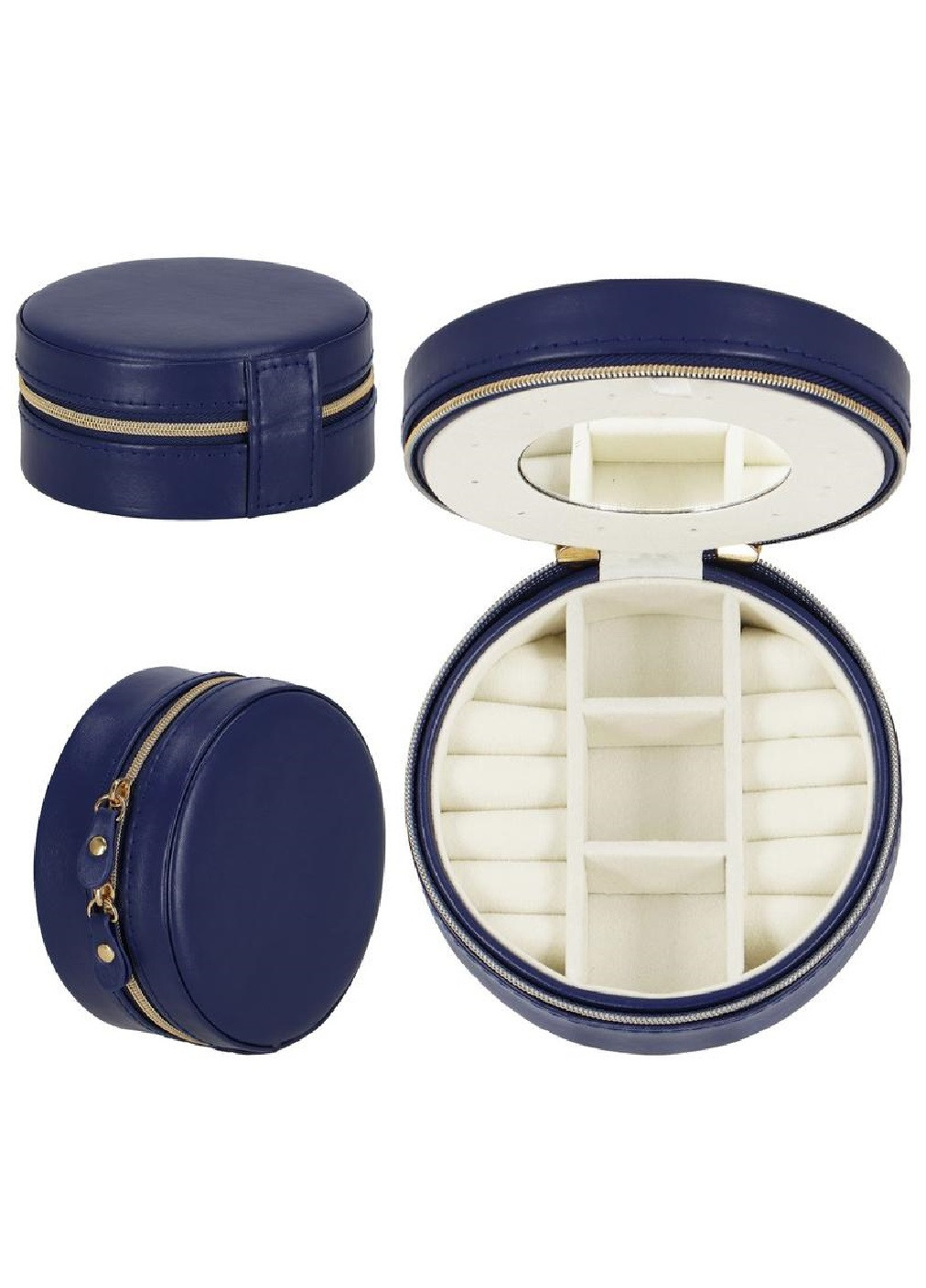 Шкатулка сундук органайзер коробка футляр для хранения украшений бижутерии эко кожа 5х11х11 см (474620-Prob) Синяя Unbranded (259131583)