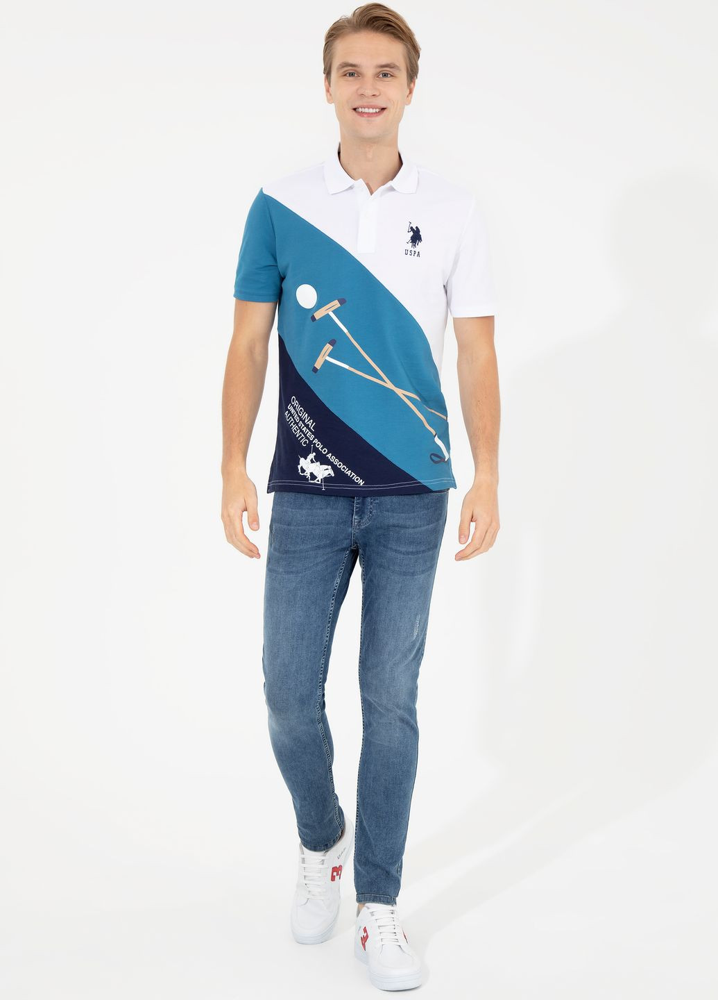 Морской волны футболка-футболка u.s/ polo assn. мужская для мужчин U.S. Polo Assn.