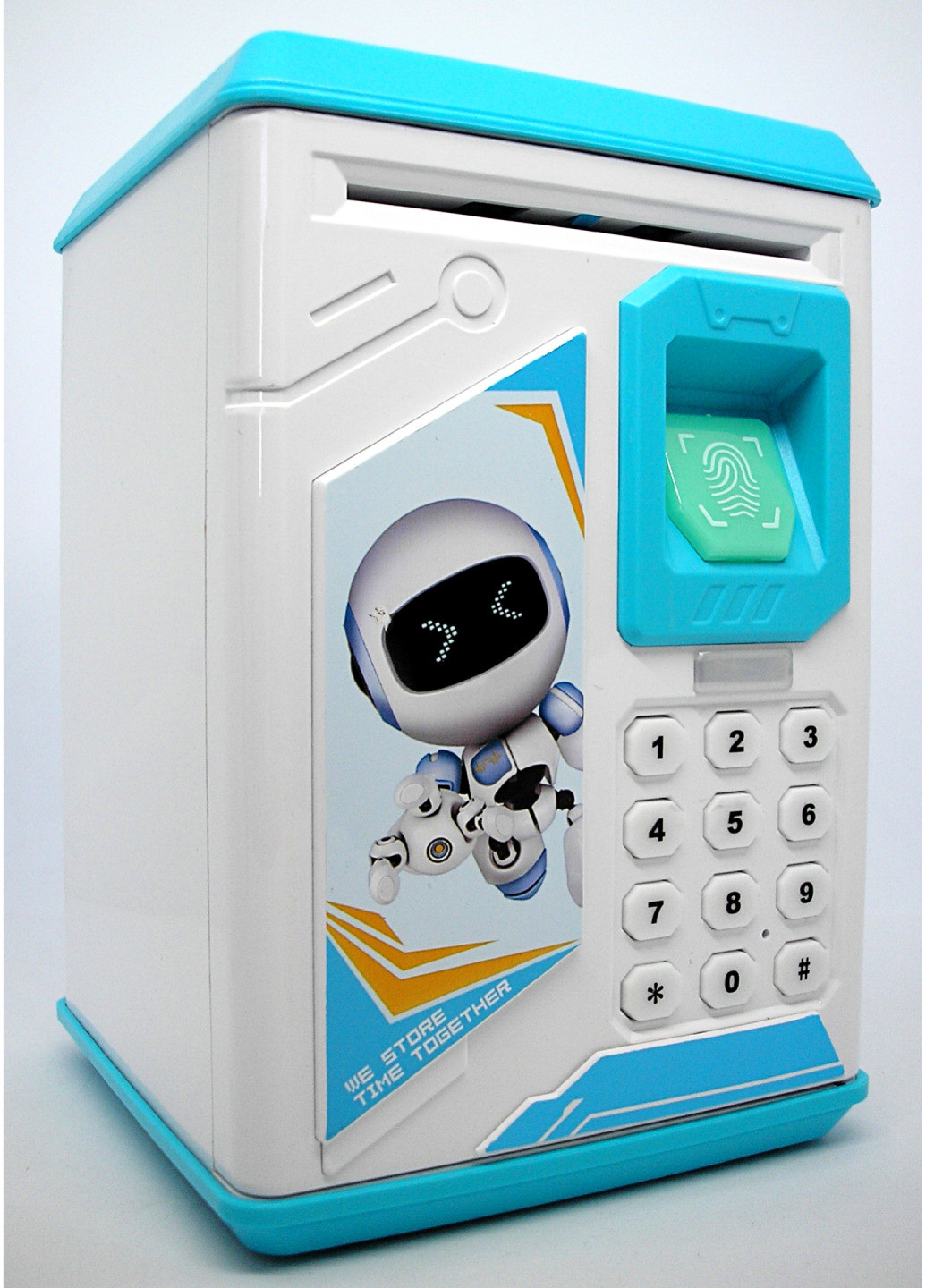 Сейф скарбничка банкомат електронна з купюроприймачем звуковими ефектами кодовим замком та сканером відбитків No Brand (259735688)