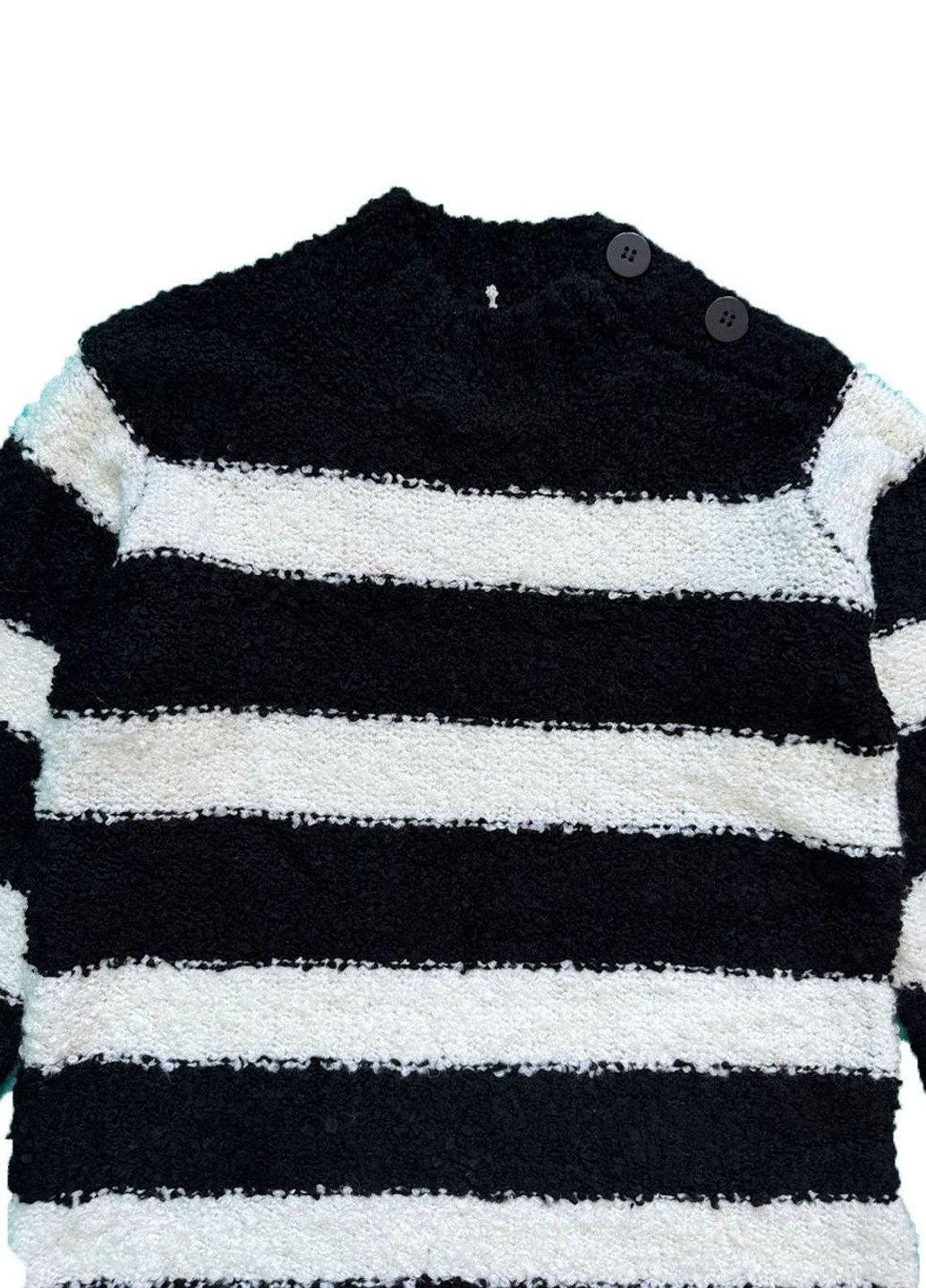 Черный свитер вязаный в полоску OVS
