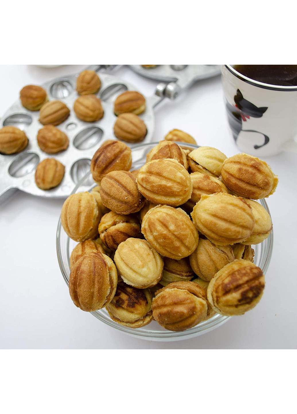 Орешница форма для выпечки орешков на 16 половинок орехов ХЕАЗ (258959223)