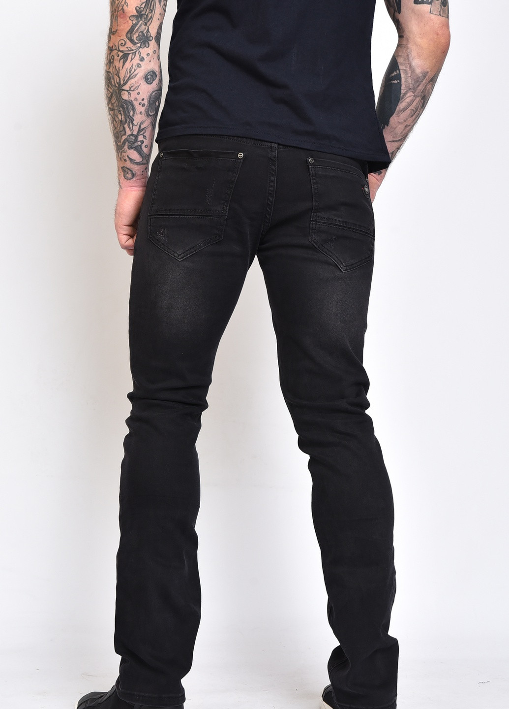 Черные джинсовые демисезонные брюки Let's Shop