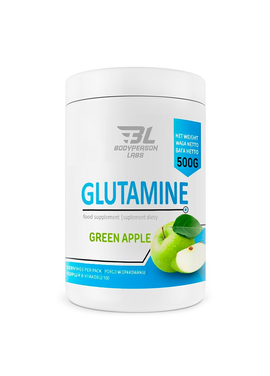 Глютамін Glutamine - 500г Яблуко Bodyperson Labs (269462201)