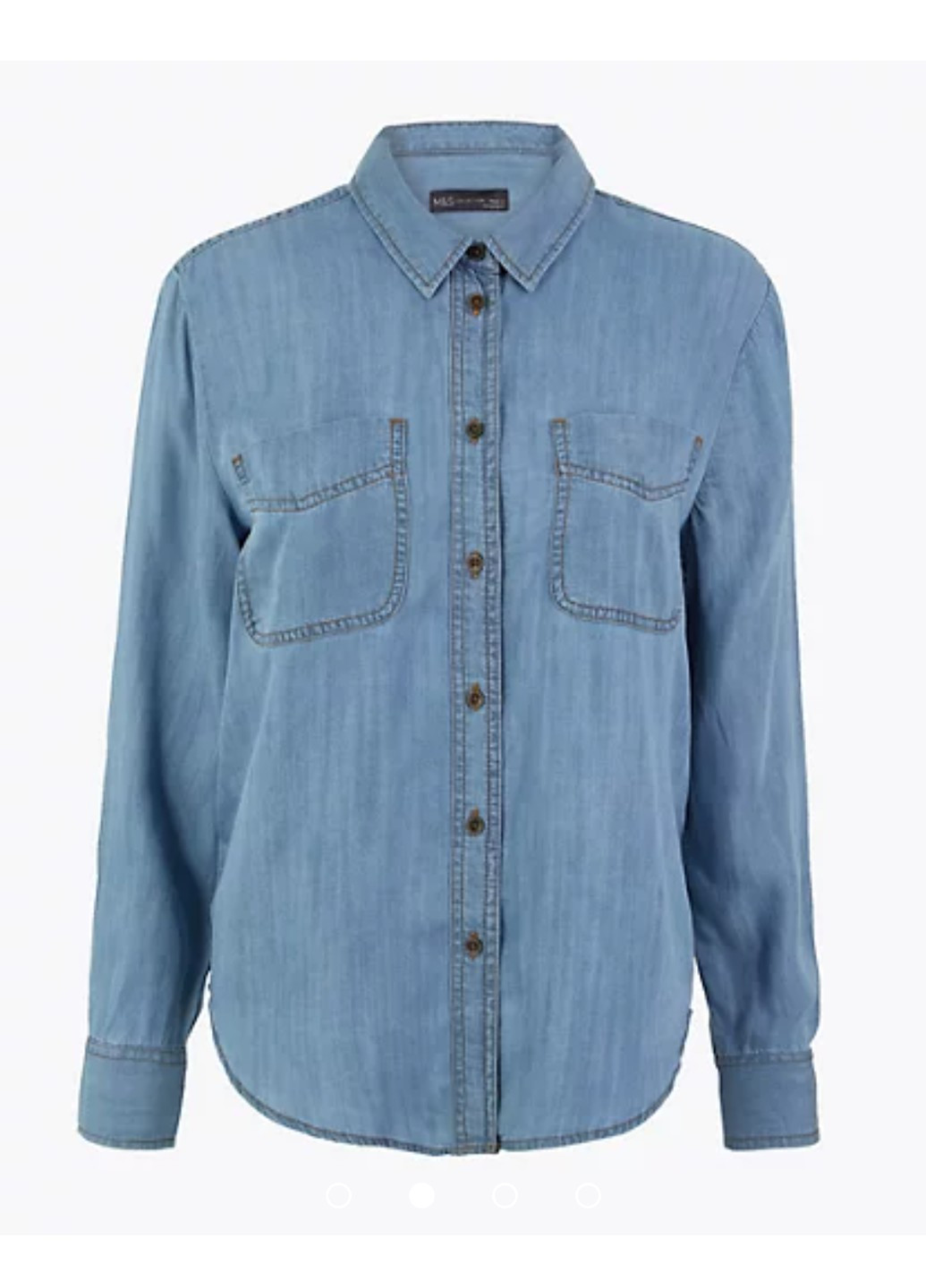 Жіноча джинсова сорочка (56066) 8 Синя M&S (261254621)