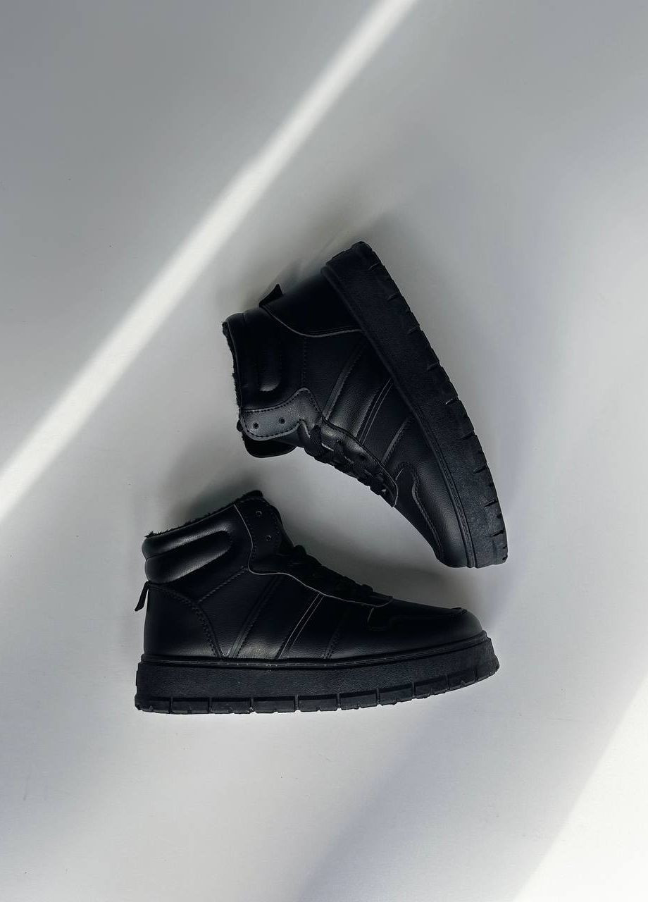 Черные зимние кроссовки женские, вьетнам No Brand Sneakers High Raisin Black