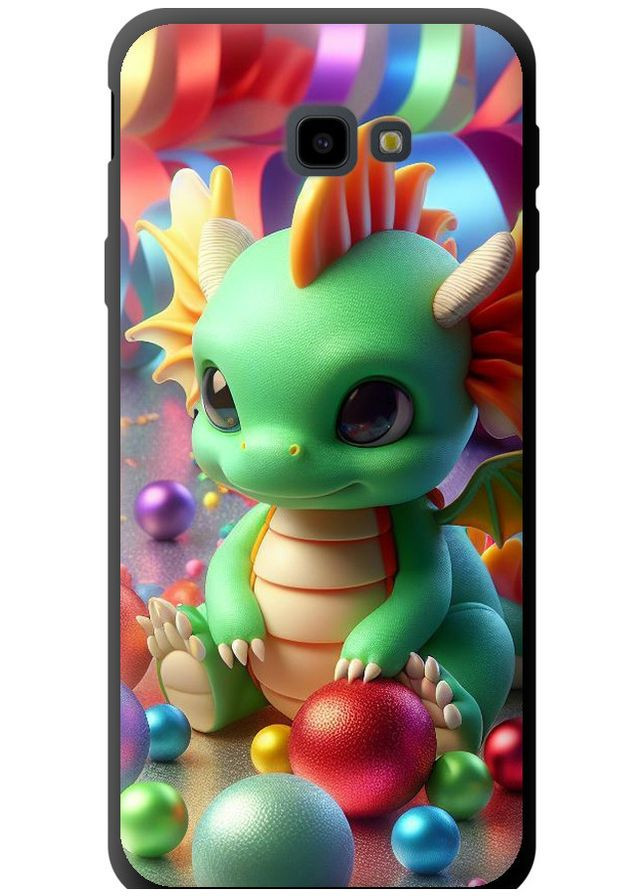 TPU черный чехол 'Веселый дракончик' для Endorphone Samsung Galaxy J4 Plus 2018 (275467813)