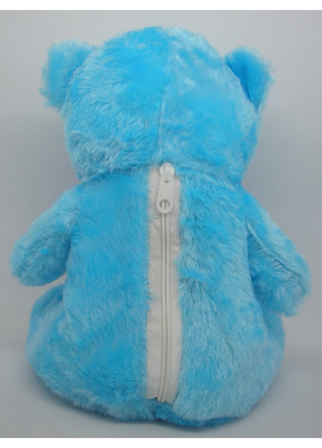 Блакитний м'який плюшевий ведмедик із бантиком на батарейках з підсвіткою No Brand (259793919)
