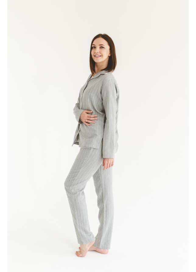 Серая всесезон пижама женская home - charly серый s кофта + брюки Lotus