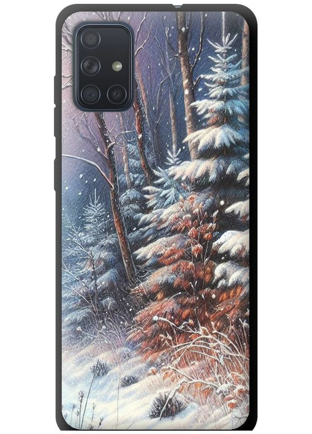 TPU чорний чохол 'Зимовий пейзаж' для Endorphone Samsung Galaxy A71 2020 A715F (275461065)