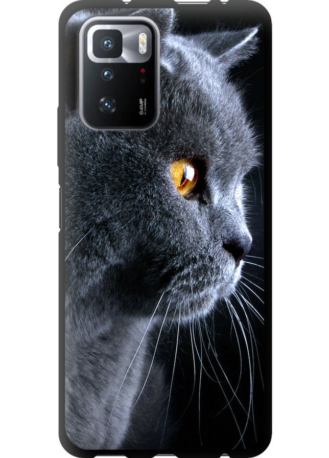 TPU черный чехол 'Красивый кот' для Endorphone Xiaomi Redmi Note 10 Pro 5G (266141452)