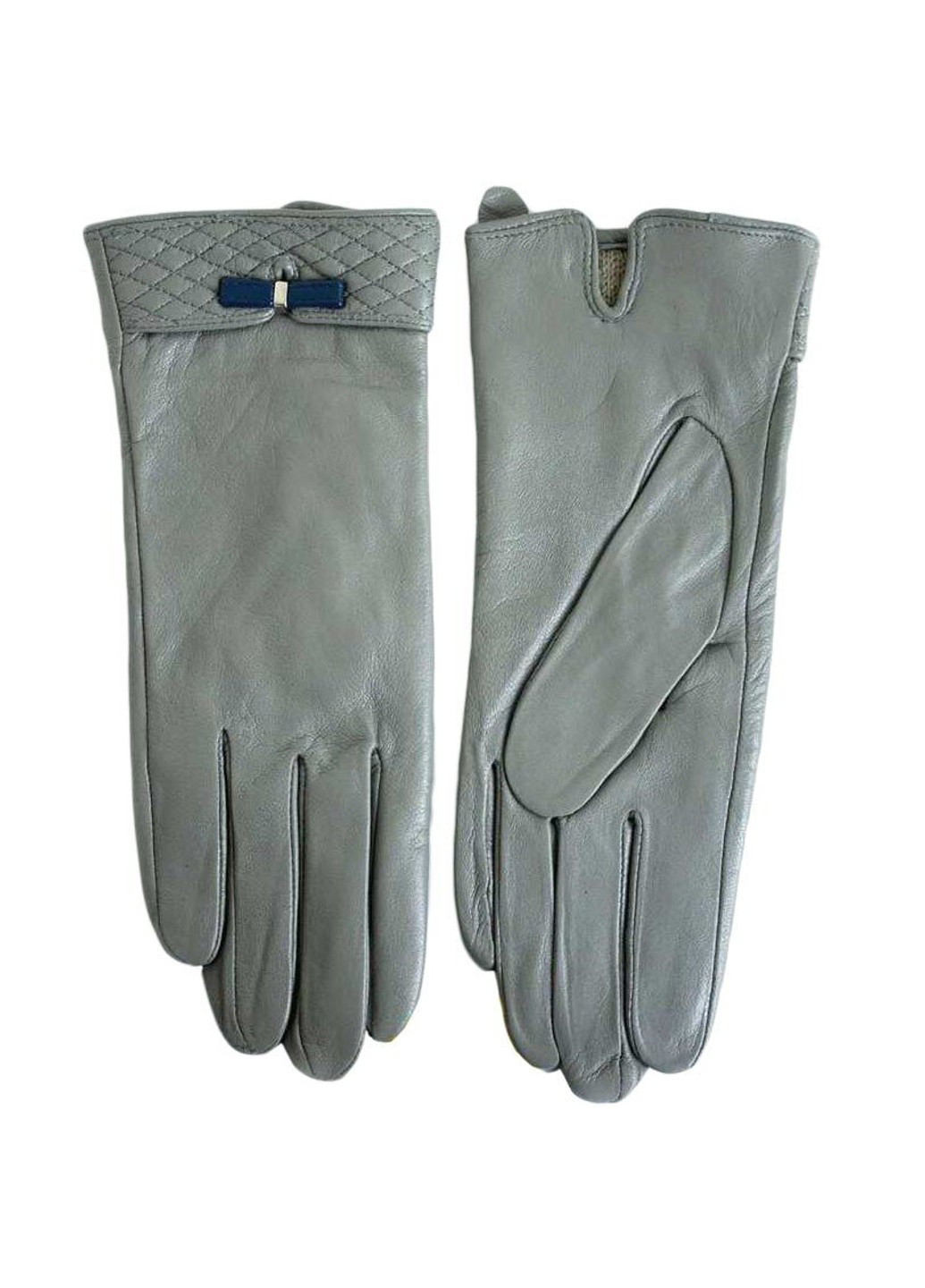 Женские кожаные перчатки серые 375s2 M Shust Gloves (261486920)