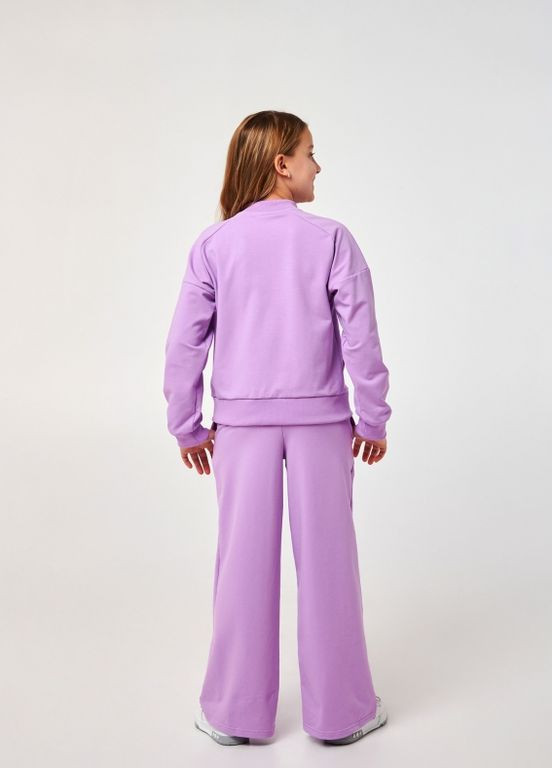 Лиловый детский костюм (свитшот+брюки) | 95% хлопок | демисезон | 122, 128, 134, 140 | удобный и комфортный лиловый Smil