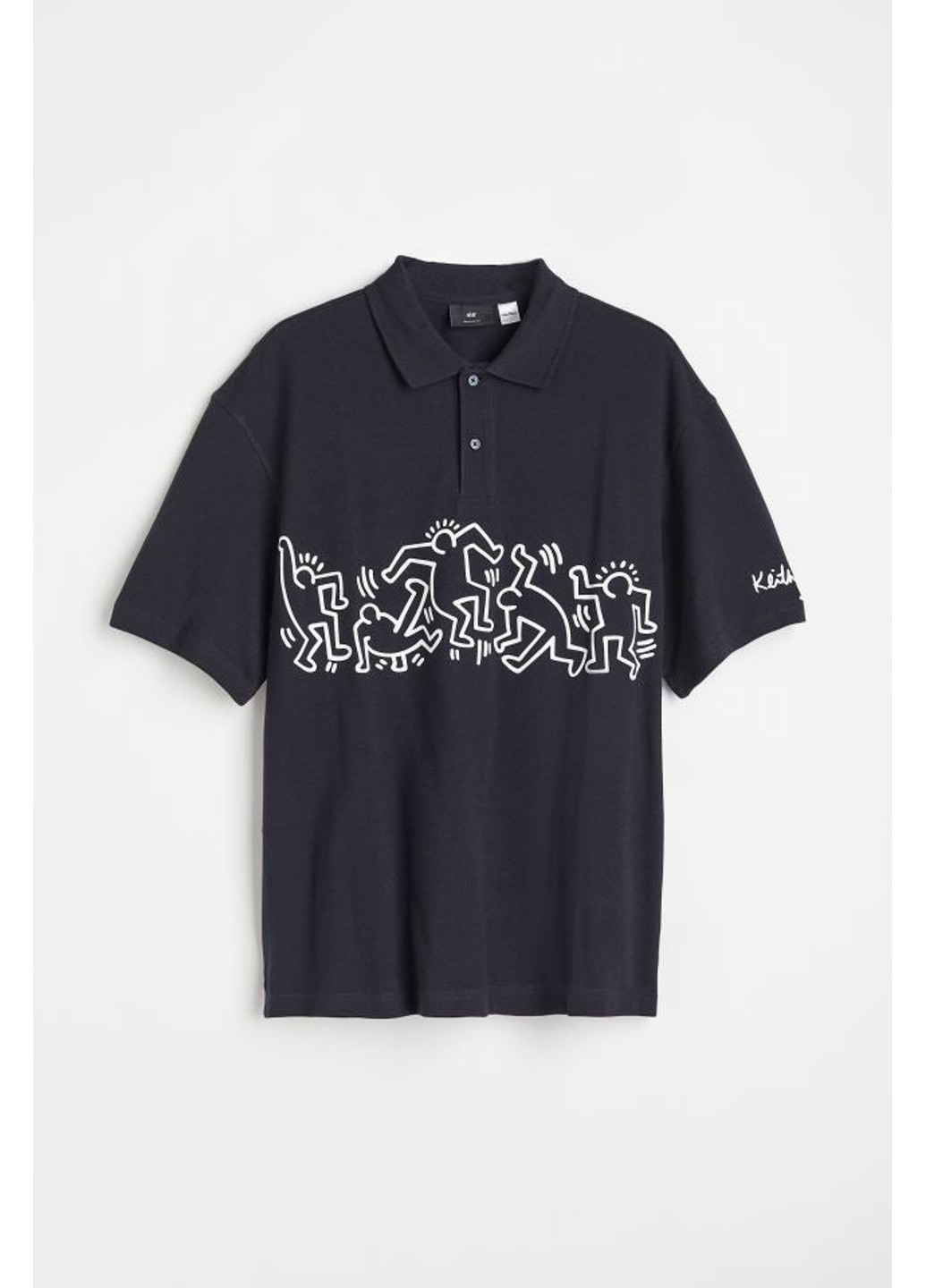Синяя мужская футболка polo (10069) м синяя H&M