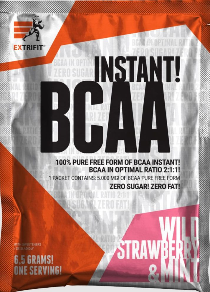 Аминокислоты BCAA Instant 6,5g (Wild Strawberry & Mint) Extrifit (276712190)