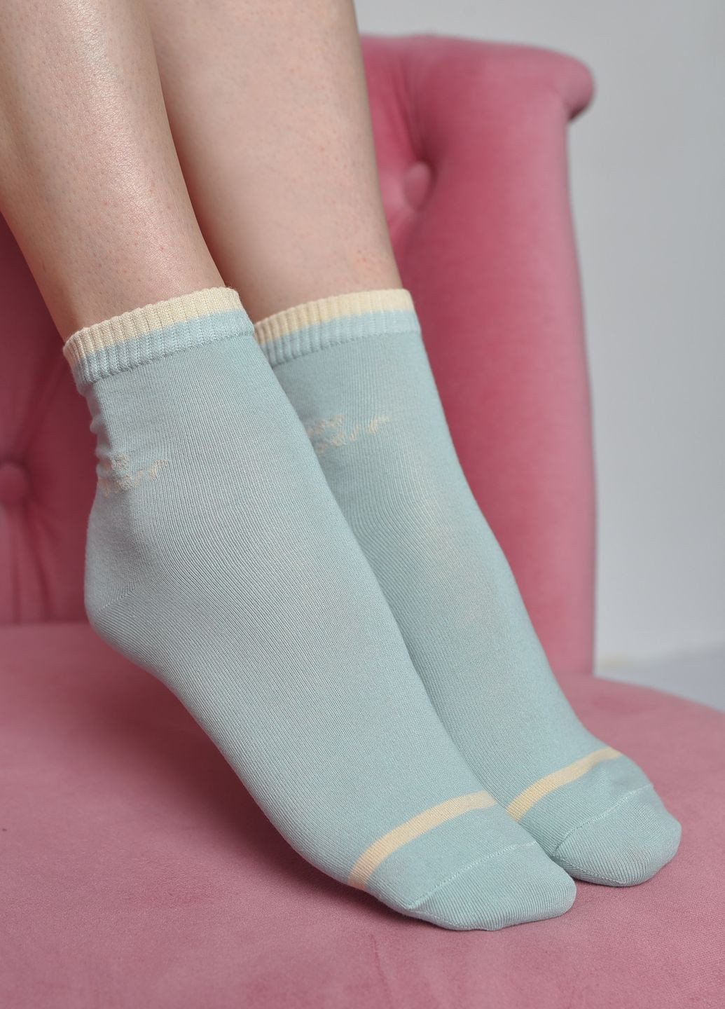 Шкарпетки жіночі стрейч м`ятного кольору розмір 36-41 Let's Shop (267723448)