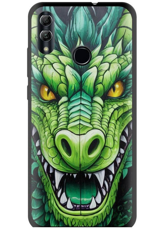 TPU чорний чохол 'Зелений дракон' для Endorphone Huawei Honor 10 Lite (275463152)
