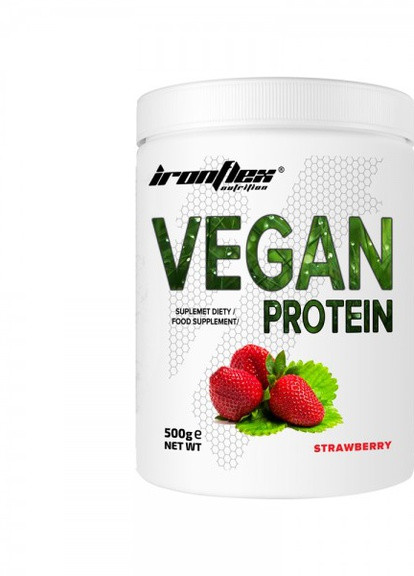 Протеин Vegan Protein 500 g (Strawberry) Ironflex (257589636)