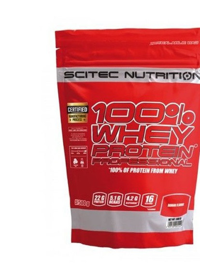 100% Whey Protein Professional 500 g /16 servings/ Banana Scitec Nutrition (256723635)
