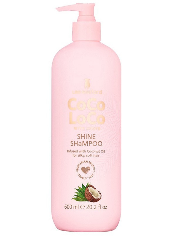 Увлажняющий шампунь с кокосовым маслом и эссенцией агавы Coco Loco With Agave Shine Shampoo 600 мл Lee Stafford (256873839)