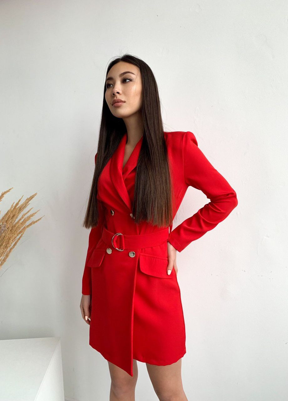 Червона сукня-піджак No Brand