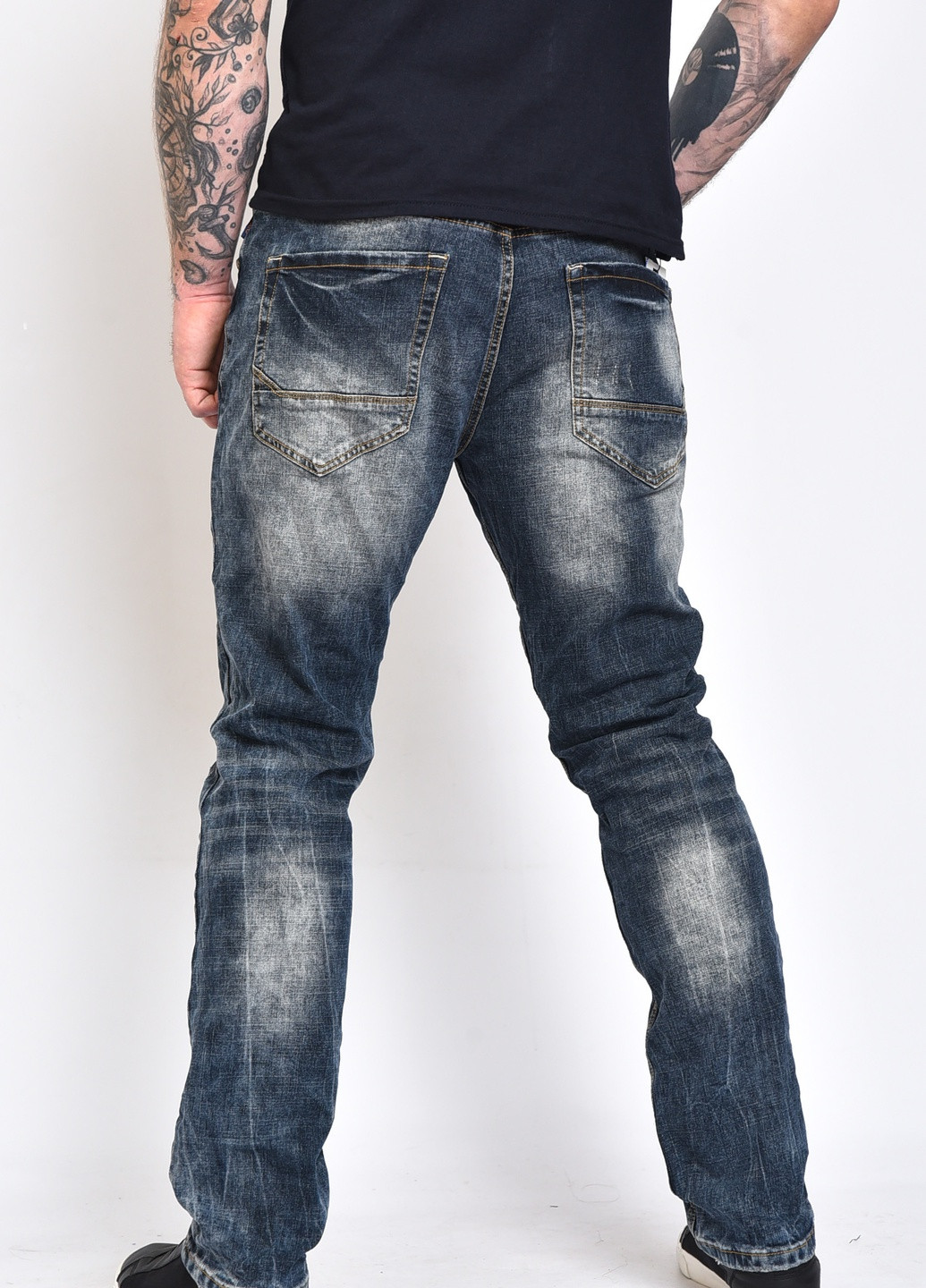 Темно-серые джинсовые демисезонные брюки Let's Shop