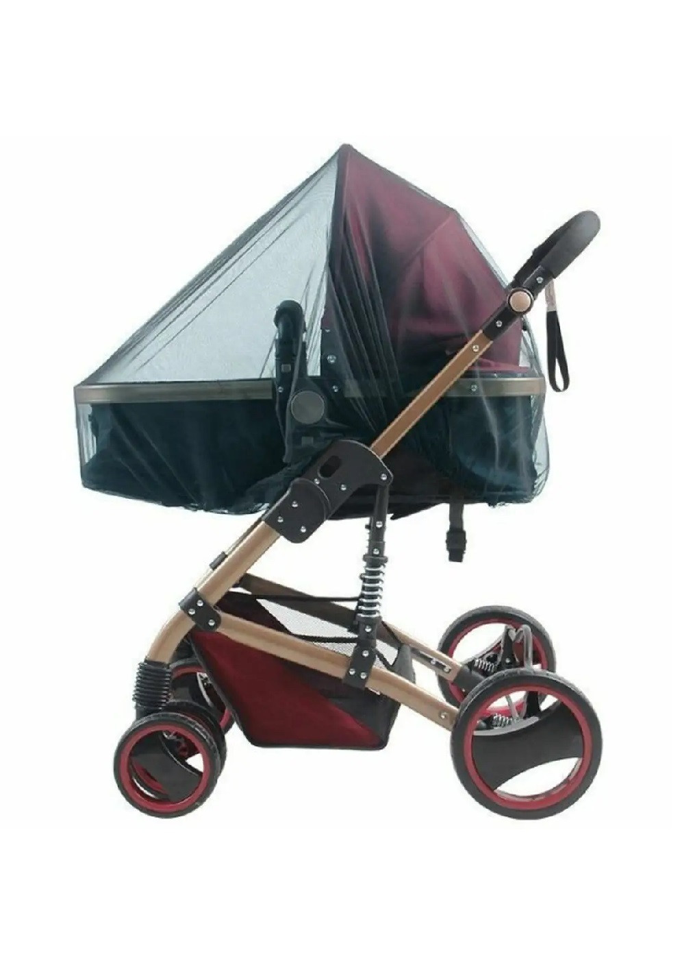 Універсальна антимоскітна сітка для колясок захист від комах пуху 150 x 50 см (474696-Prob) Чорна Unbranded (259371850)