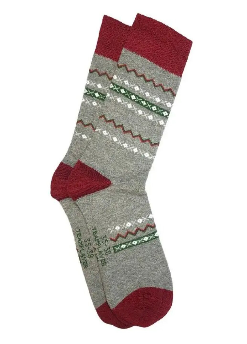 Шкарпетки з новорічним принтом TeamPlayer сірого кольору 43/46р Lidl (259660241)