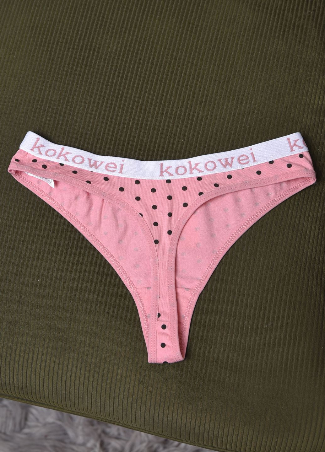 Стрінги жіночі з принтом рожевого кольору Let's Shop (276061192)