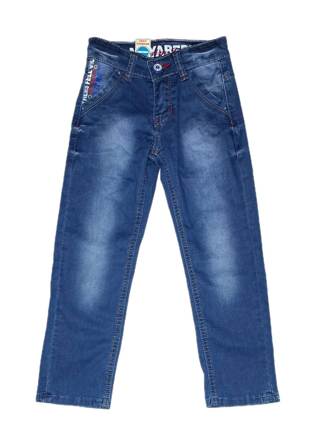 Голубые демисезонные джинсы Moyaberva