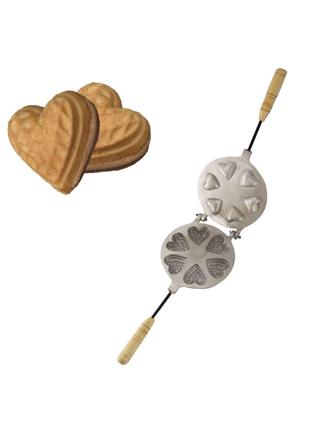 Форма для выпечки печенья в виде сердец (6 сердец/сердечек) Ласунка (259294400)